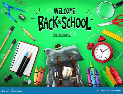 Welcome To School Poster Vector Illustration 123073210