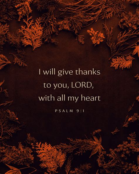 I Will Give Thanks To You Lord With All My Heart Psalm 91