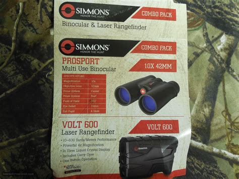 Simmons Binocular Rangefinder Combo Simmons 10x42volt 600 With