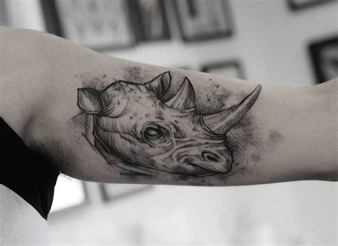 Tatuagens De Rinoceronte 30 Fotos E Modelos Masculinos Rhino Tattoo