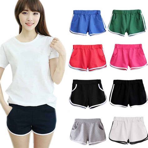 women summer pants sport shorts gym workout waistband skinny lagging yoga shorts ebay