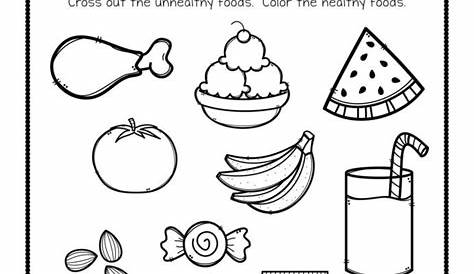 healthy eating kindergarten worksheet