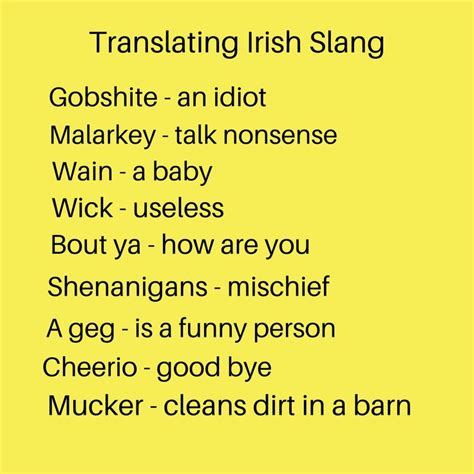 Irish Slang Irish Slang Irish Life Irish Words
