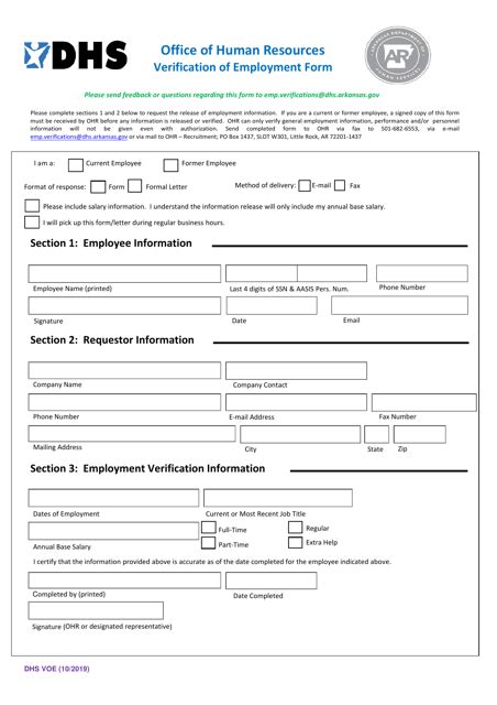 Form Dhs Voe Fill Out Sign Online And Download Fillable Pdf