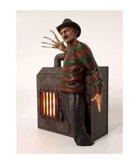 Freddy Krueger With Furnace Light Up Diorama In 2022 Light Up Prints