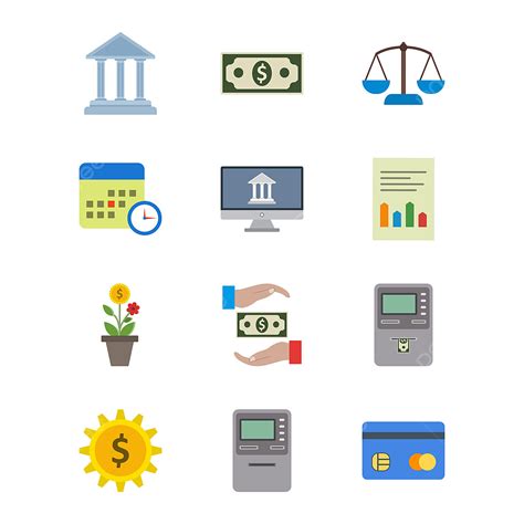 Commercial Use Vector Hd Images 12 Icon Set Of Banking For Personal
