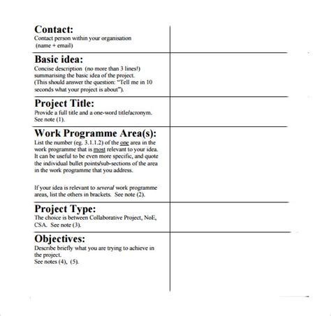 Free Project Summary Samples In Ms Word Pdf