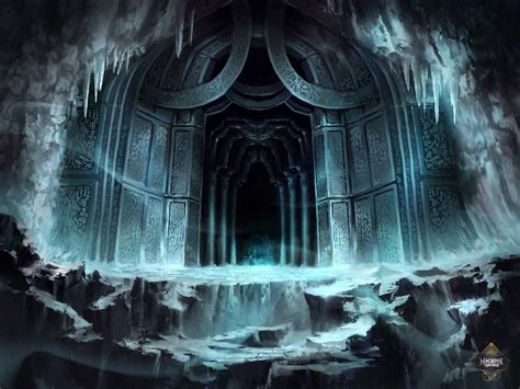 Ice Magic Fantasy Art Dark Fantasy Environmental Architecture Ice