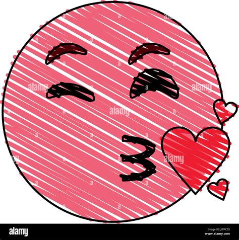 Flirty Heart Kiss Emoji Icon Image Stock Vector Image And Art Alamy