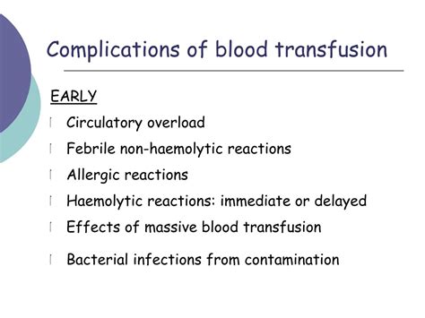 Ppt Blood Transfusion Non Infective Complications Powerpoint