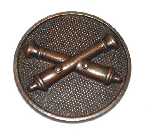 Wwi Ww1 Us Army Field Artillery Enlisted Collar Disc Insignia With Nut
