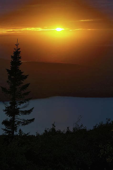 Sunset After A Clearing Storm Cadillac Mountain Photograph By Stephen