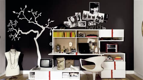 Black And White Trendy Teen Bedroom Interior Design Ideas