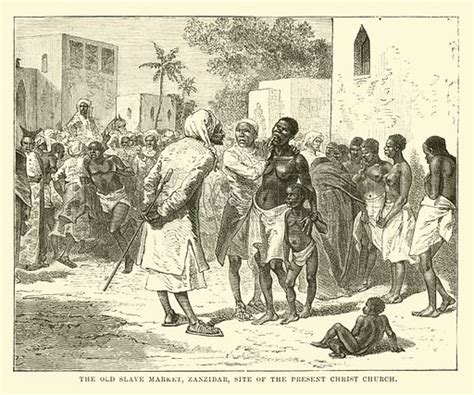 the old slave market zanzibar site of the present christ church stock image look and learn