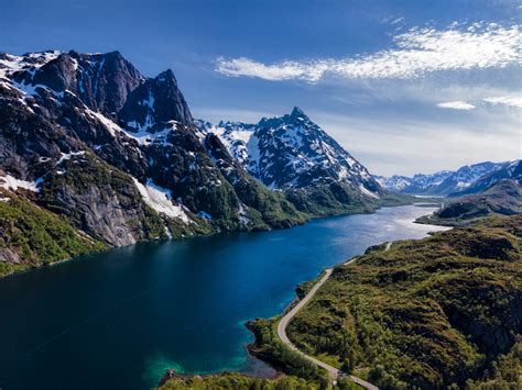 Montañas En Lofoten Noruega Fondo De Pantalla 4k Ultra Hd Id6487