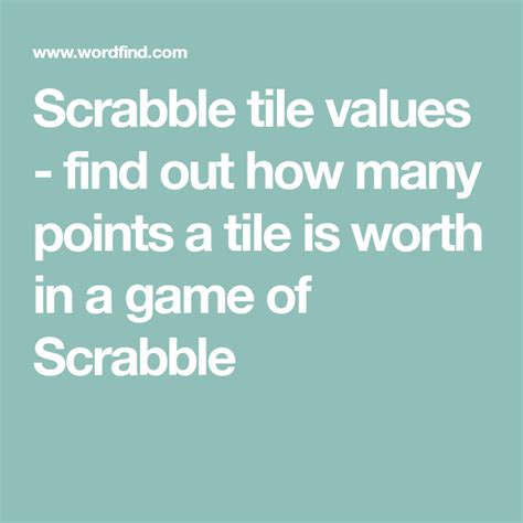 Scrabble Tile Values Find Out How Many Points A Tile Is Worth In A