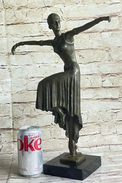 Chiparus Dancer W Striking Pose Bronze Sculpture Art Deco Nouveau Lost Wax Nr Picclick