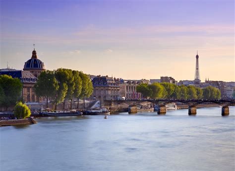 Pont Des Arts Paris France Sky Water River Landmark City Cityscape