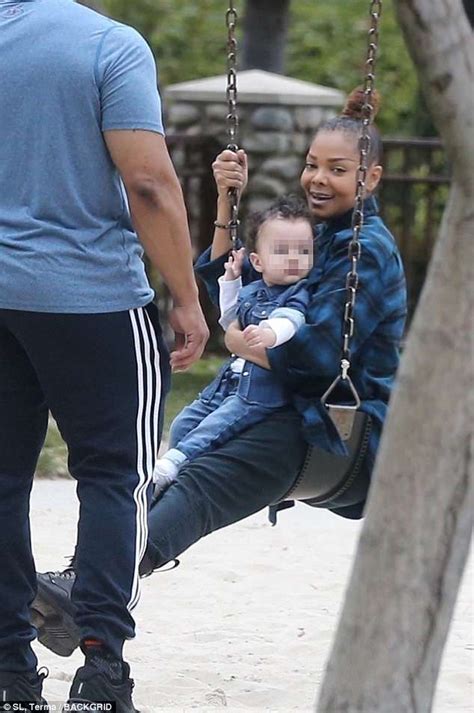 janet jackson sports flannel top and jeans for low key mother s day daily mail online
