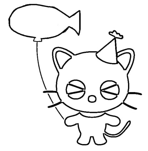 Chococat And Balloon Coloring Page Download Print Or Color Online