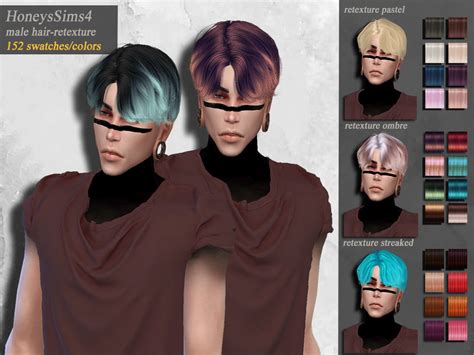 The Sims Resource Male Hair Retextured By Honeyssims4 Sims 4 Hairs