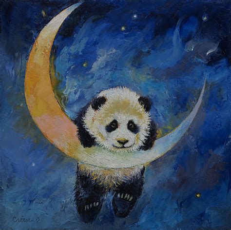 Panda Stars Painting By Michael Creese Fine Art America