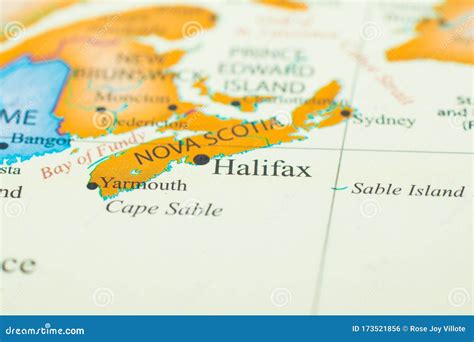 Map Of Halifax Nova Scotia In Canada Stock Photo Image Of North Nova