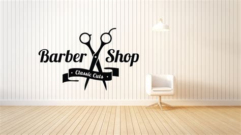 Barber Shop Wall Decal Hair Salon Wall Art Barber Shop Wall Sticker