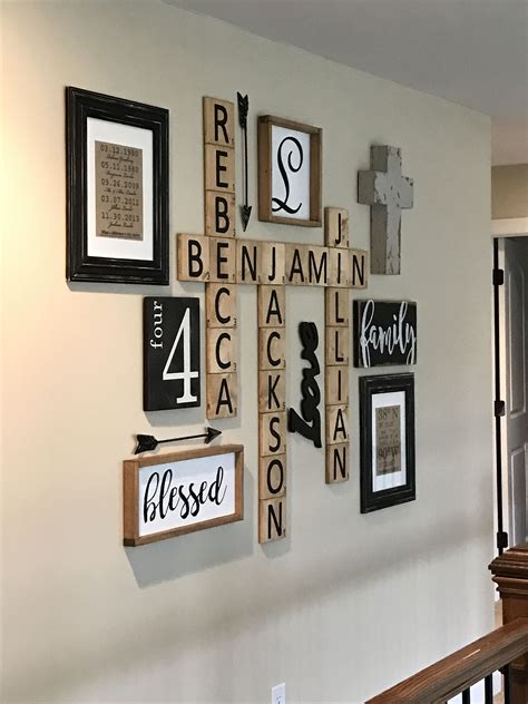 Scrabble family wall display | MY FUTURE HOME DECOR | Pinterest