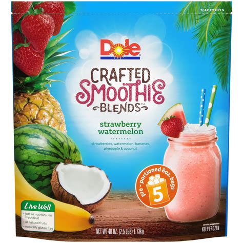 Decorate inside glass with additional sliced strawberries. Dole Frozen Mixed Fruit Smoothie Recipes | Sante Blog