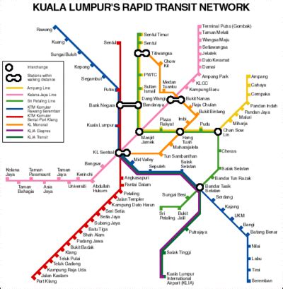 Malaysia railway links map rapid kuala lumpur city shuttle link map about kl sentral penang georgetown shuttle bus. Pengangkutan awam di Kuala Lumpur - Wikipedia Bahasa ...