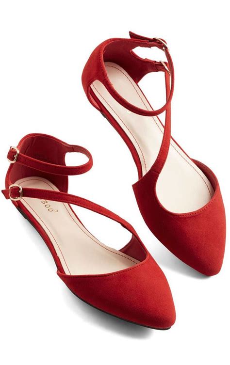 Red Strappy Flats Wedding Shoes Flats Trending Shoes Crazy Shoes