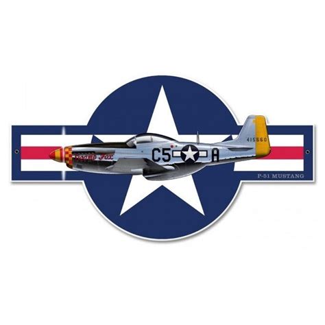 P 51 Mustang Metal Sign From Vintrosigns P51 Mustang Metal Signs