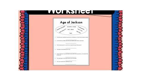 Age of Jackson Worksheet by Hunka Learnin' Love | TpT
