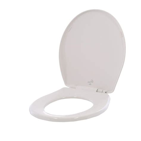 It is possible for everybody to benefit from installing a toilet seat riser in their homes. BEMIS Just-Lift Round Closed Front Toilet Seat in White ...