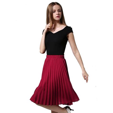 Chiffon Pleated Skirt Vintage High Waist Tutu Best Price ⋆