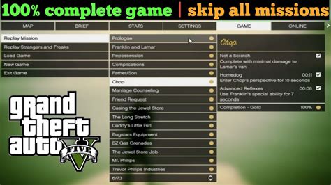 2022 How To Skip All Missions In Gta 5 Offline Complete All