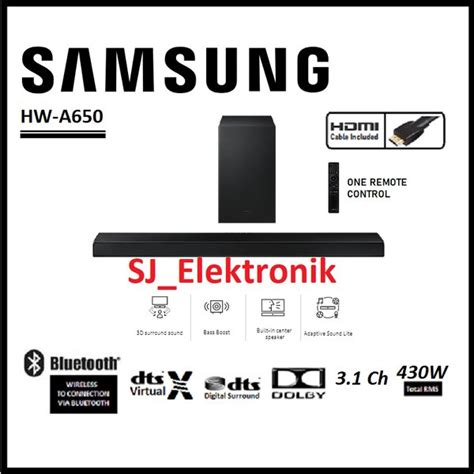 Jual Soundbar Samsung Hw A650 31ch 430w Bluetooth Usb Hdmi Optical