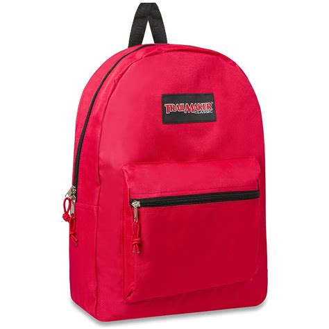 Wholesale Trailmaker Classic 17 Inch Backpack - Red Only ...