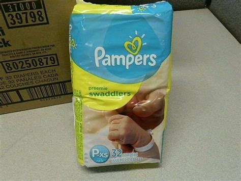 Pampers Preemie Swaddlers P Xs Diapers 32ct For Micro Babies Reborn