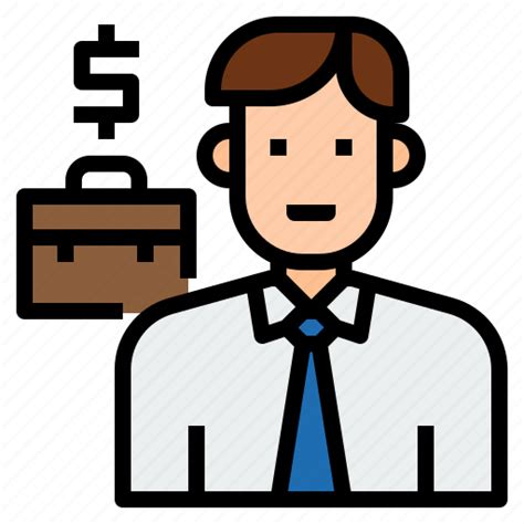 Avatar Business Businessman Character Man Salesman Icon