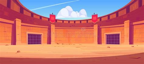 Antigua Arena Romana Para La Lucha De Gladiadores Ilustración Del