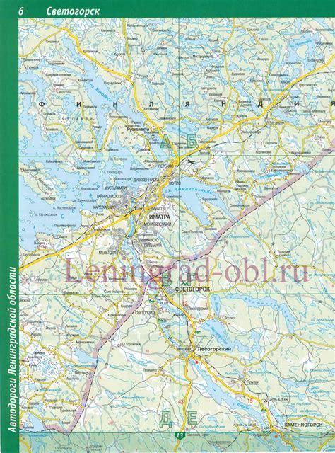 Карта приозерского района ленинградской области с населенными пунктами подробная