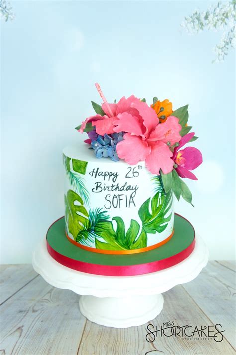 Tropical Party Cake Idea Luau Cakes Tropical Birthday Cake Hawaiian