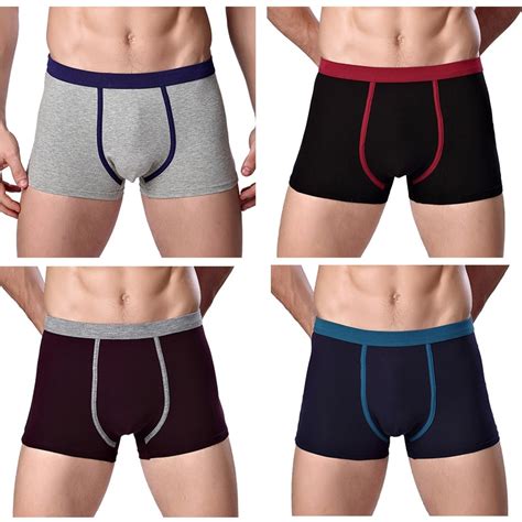 2020 Panties Mens 4pcslot Underwear Organic Natural Cotton Boxers Men Boxers Ventilate Plus
