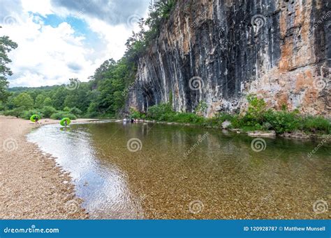 Current River Echo Bluff Fork Stock Image Image Of Colors Fort