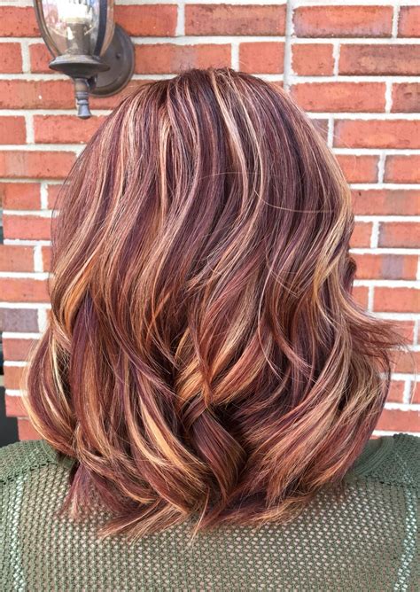 30 copper highlights on blonde fashion style