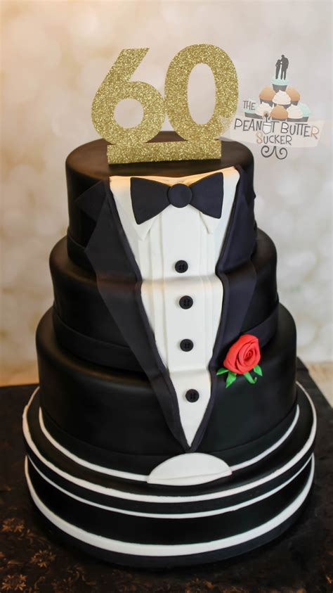 60th Birthday Tuxedo Cake Birthday Cakes For Men 60th Birthday Party