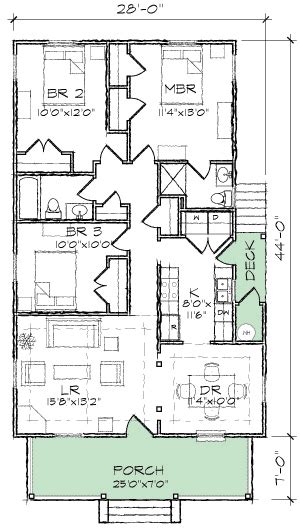 Plan 10045tt Classic Single Story Bungalow Contemporary House Plans