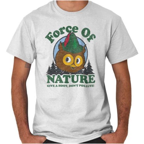 Give A Hoot Don T Pollute Woodsy The Owl Adult Short Sleeve Crewneck Tee EBay
